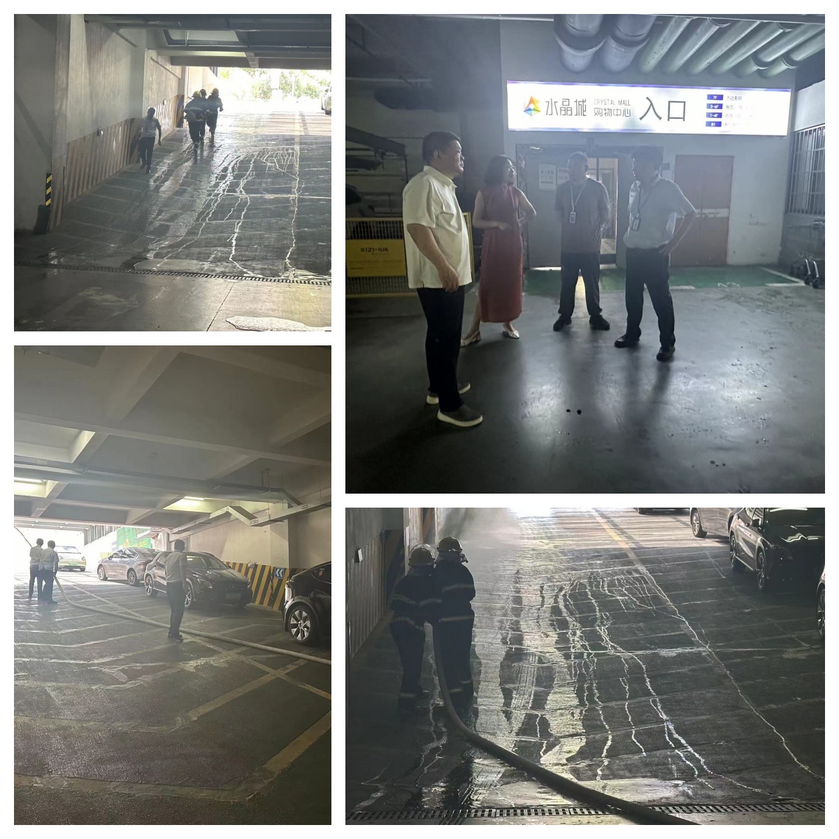 水晶城開展消防聯(lián)動應急演練